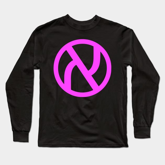 Jewish Anarchist Symbol (Pink) Long Sleeve T-Shirt by dikleyt